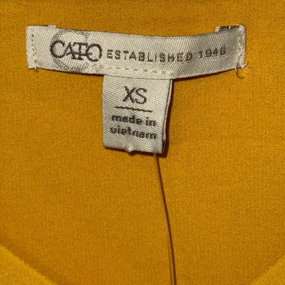 Cato Sleveless Blouse Top Golden Rod Yellow Women’s XS Extra Small - Picture 7 of 8